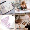 imageAen Art Double Line Markers Outline Pens Squiggles Shimmer Outline Marker Set 16 Colors Doodle Shimmer Pen for Drawing Making Card Craft Project