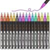 imageAen Art Double Line Markers Outline Pens Squiggles Shimmer Outline Marker Set 16 Colors Doodle Shimmer Pen for Drawing Making Card Craft Project