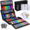 imageGel Pens for Adult Coloring Books 160 Pack Artist Colored Gel Pen with 40 More Ink Black Case Perfect for Kids Drawing Doodle Crafts Journaling Planner