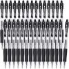 imageGel Pens 30 Pack Black Gel Pen Fine Point Retractable Gel Ink Rollerball Pens for Smooth Writing 07mm Back to School Supplies