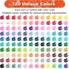 image120 Colors Dual Tip Brush Pens Art Markers for Adult Coloring Books Artist Drawing Sketch Markers Set with Fine ampamp Brush Tip120 Colors